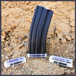 .50 Beaowulf, 450 Bushmaster, 458 SoCom Long Mag